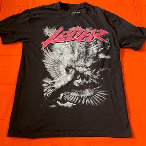 Loiter T Shirt Mens Large Black Tees Short Sleeve God Breathed Graphic Print Y2K